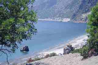 12th century chapel on a south coast beach, Crete